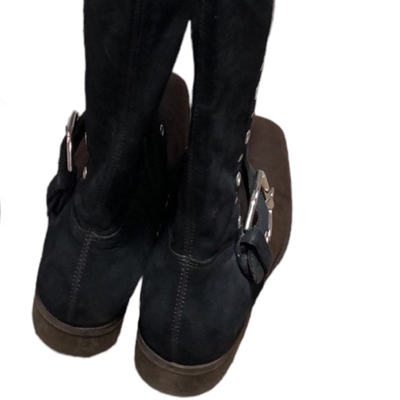 DONALD J. PLINER | Womens Black Leather Brown Suede Gale Knee High Boots size 10 - Picture 11 of 16